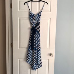 Maternity Asymmetrical Chevron Dress